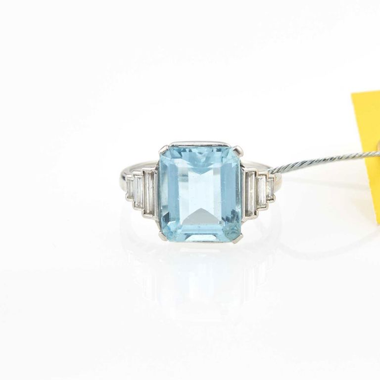 Platinum diamond and stone ring