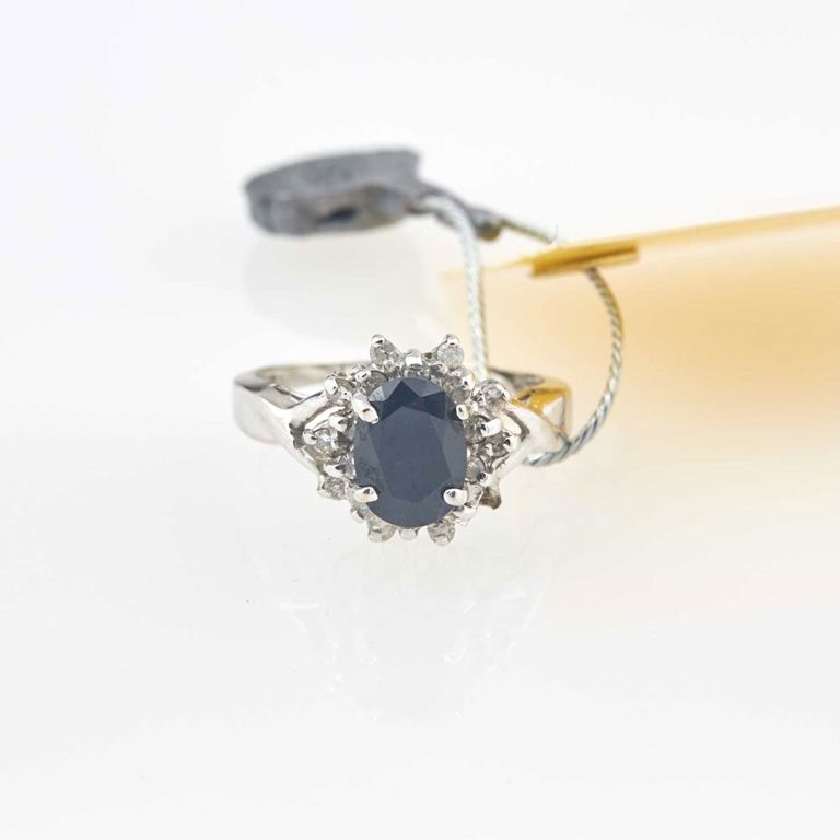14k gold diamond and stone ring