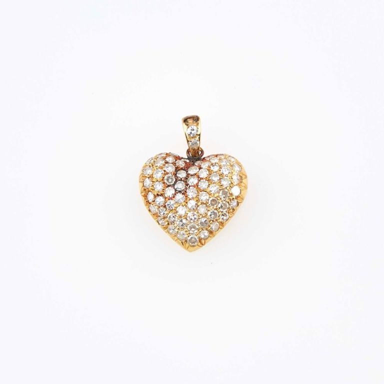 18k gold diamond pendant