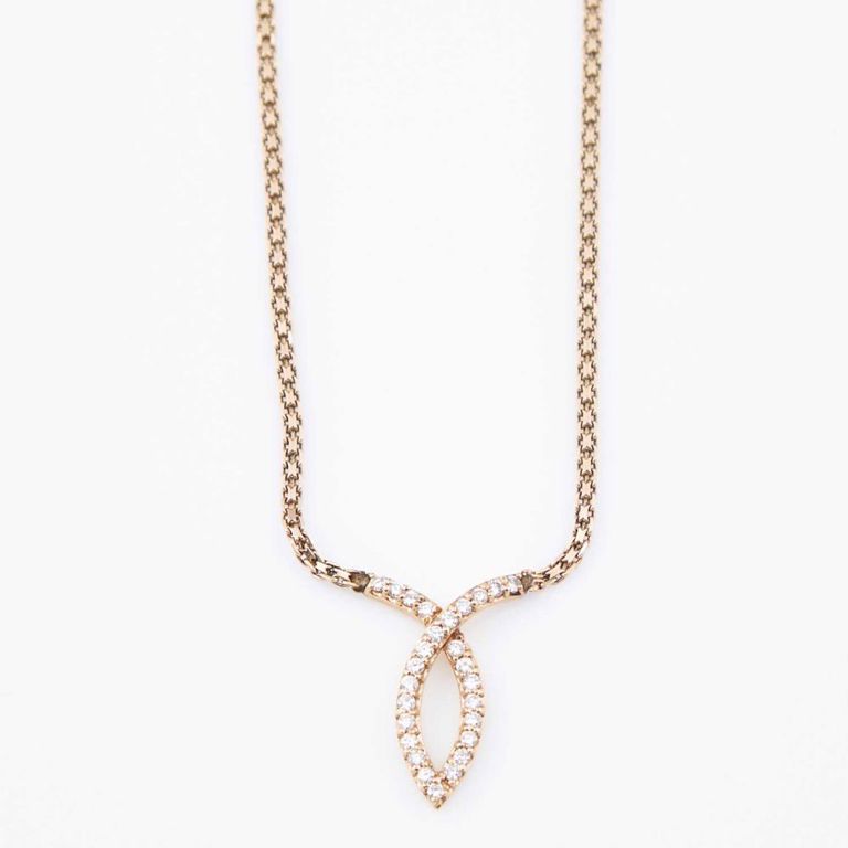 14k gold diamond necklace