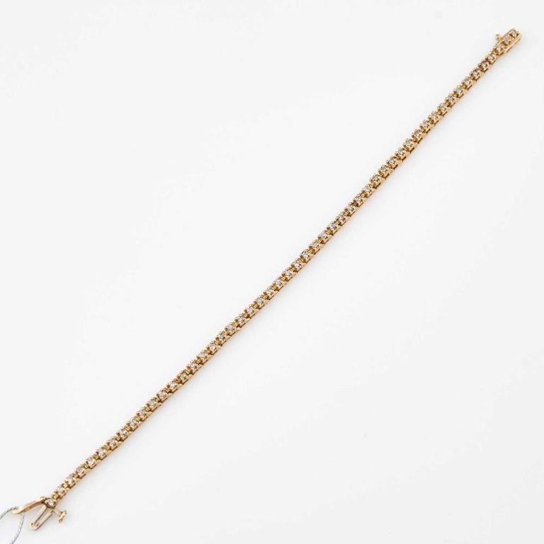 14k gold diamond tennis bracelet