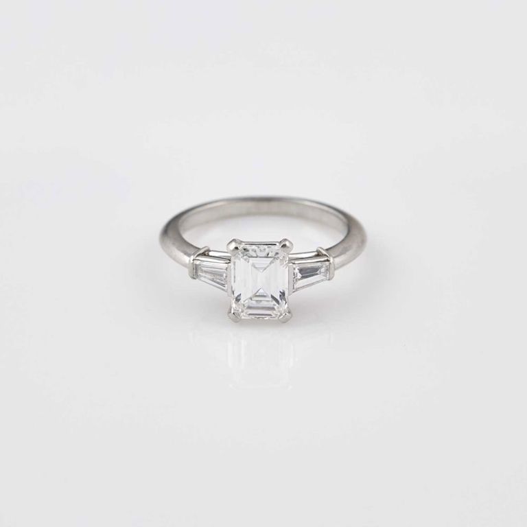 Platinum diamond engagement ring