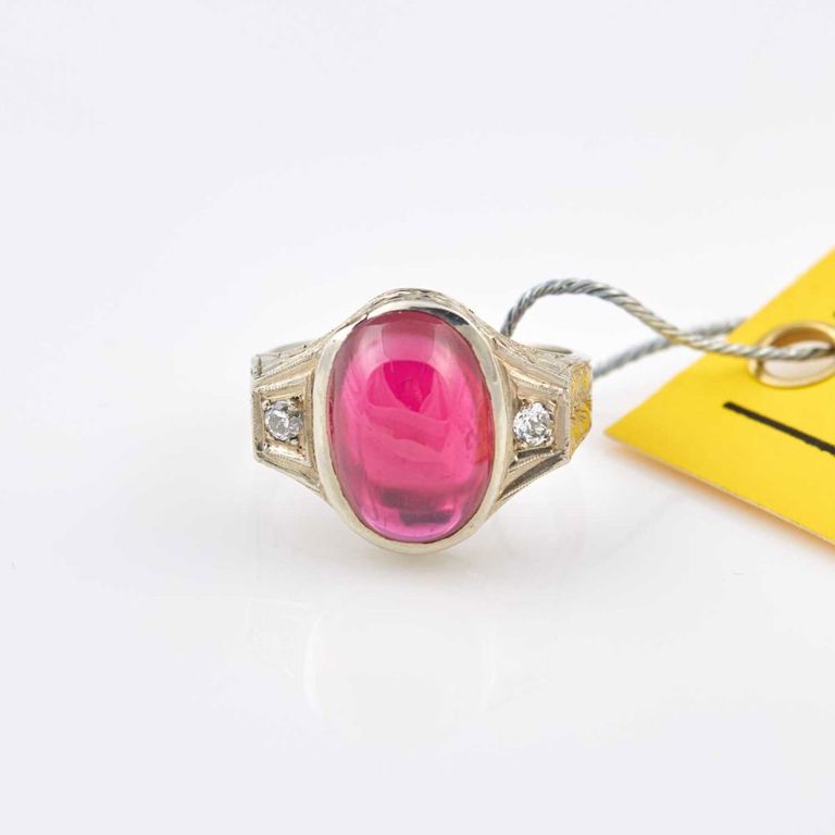 14k gold diamond and stone ring
