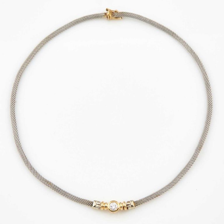14k gold lab-grown diamond solitaire necklace