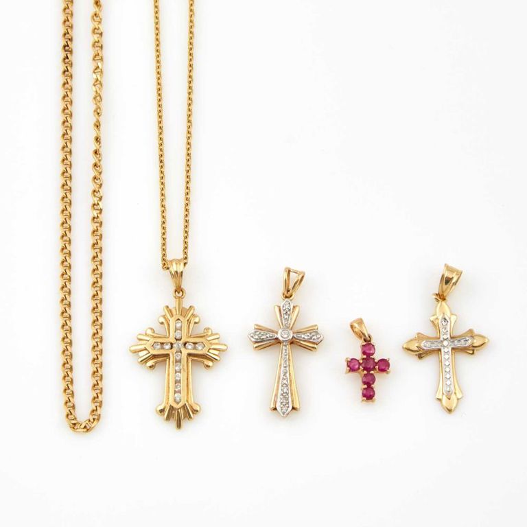 14k gold pendants and neck chains
