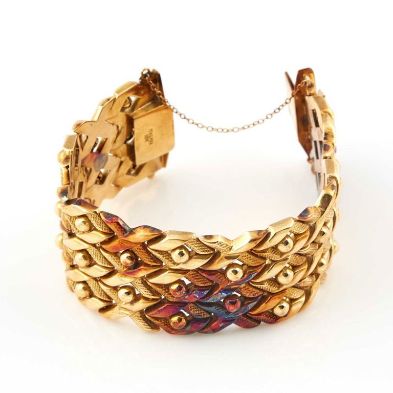14k gold flexible bracelet