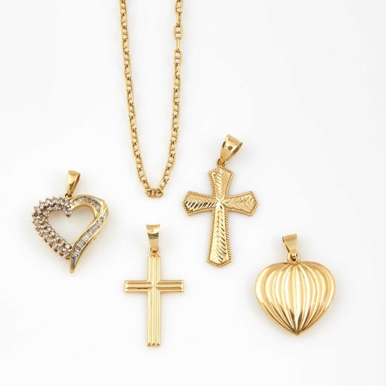 14k diamond pendant and gold pendants with neck chain