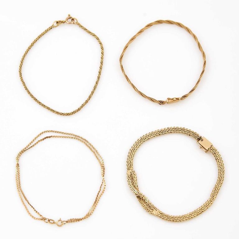 14k gold flexible bracelets