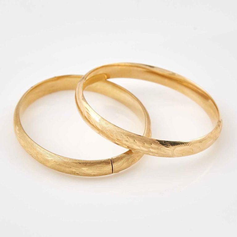 14k gold rigid bracelets