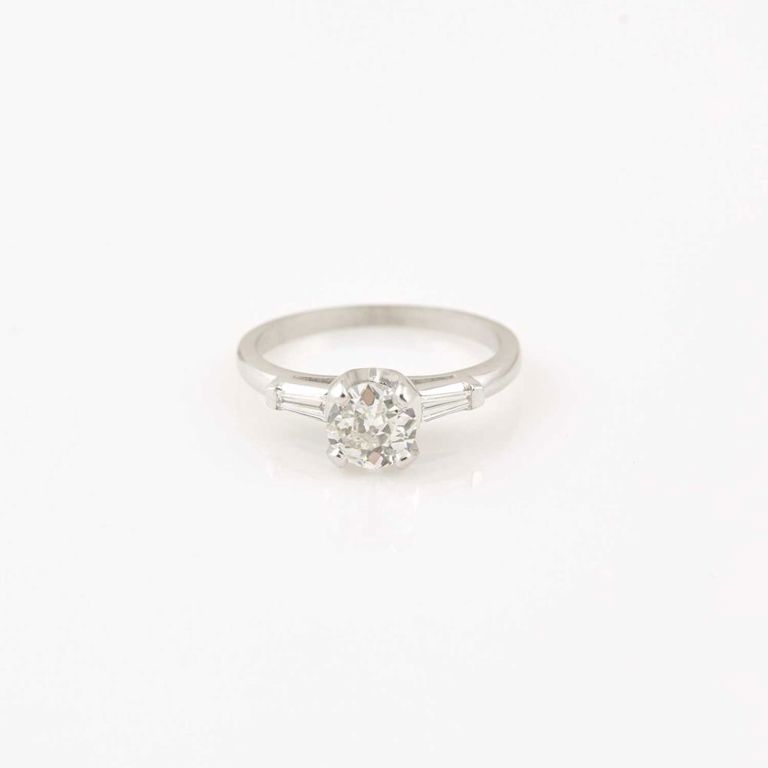 Platinum diamond engagement ring