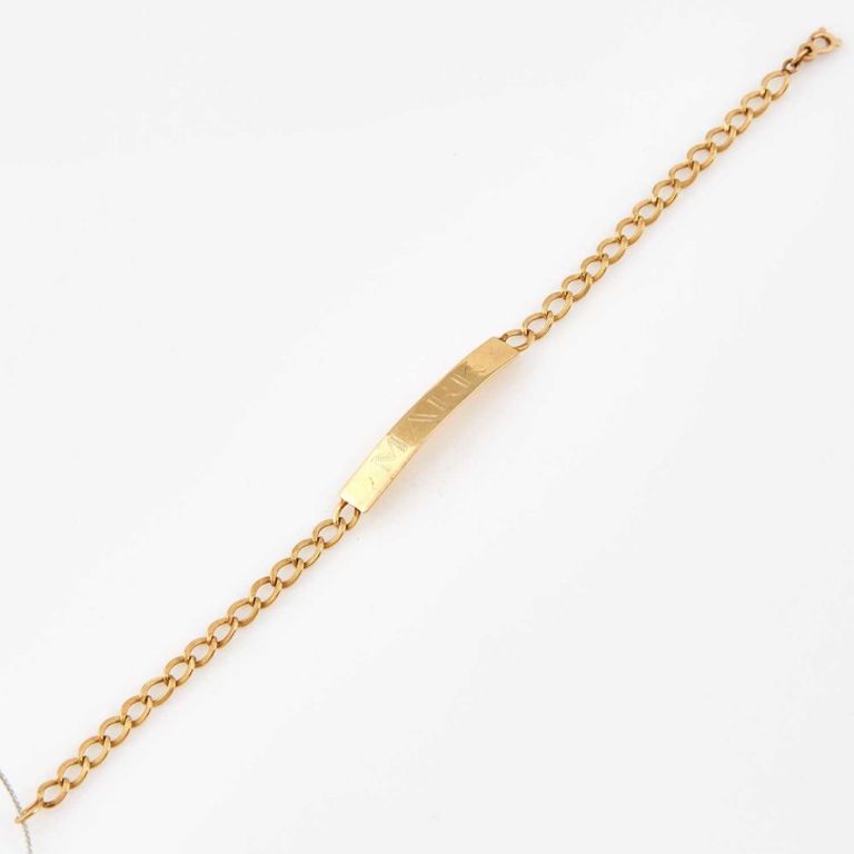 14k gold ID bracelet