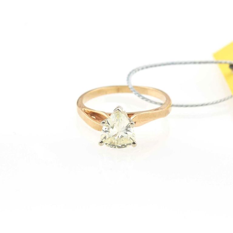 14k gold diamond solitaire ring