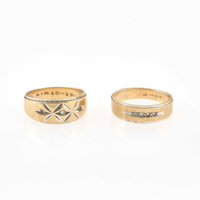 14k gold diamond wedding rings