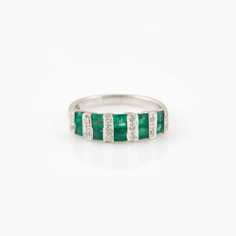 14k gold diamond and stone ring