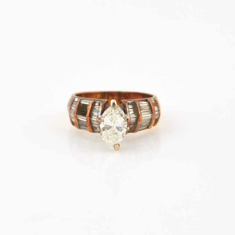 14k gold diamond engagement ring