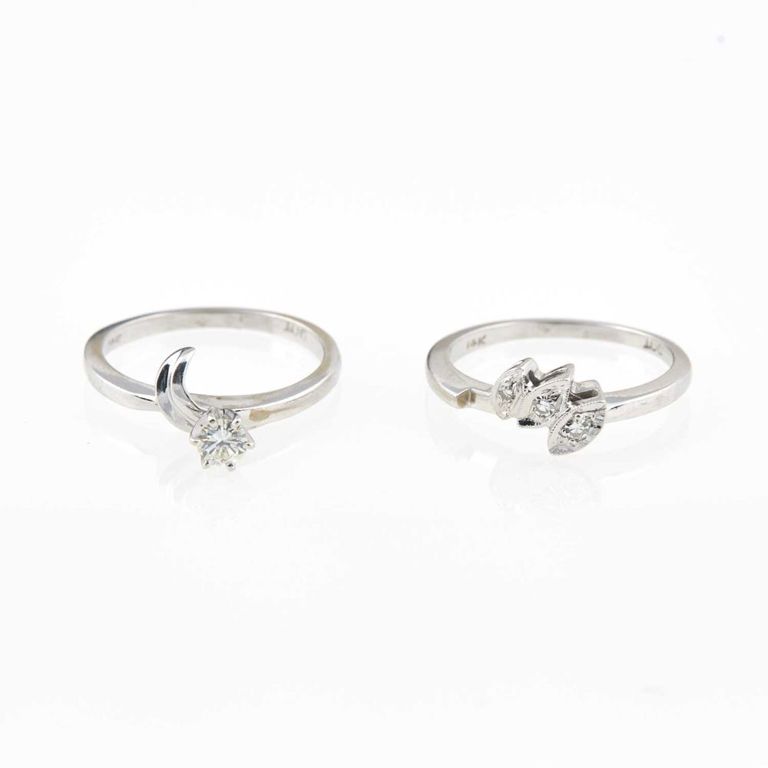 14k gold diamond ring and insert ring
