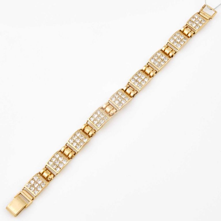 10k gold and stone flexible bracelet