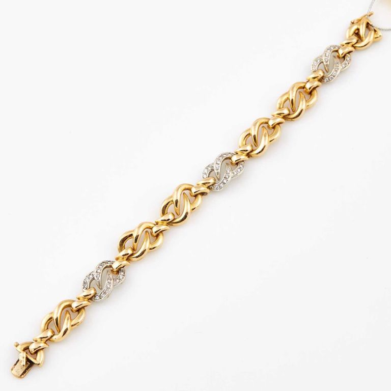 14k gold and stone flexible bracelet