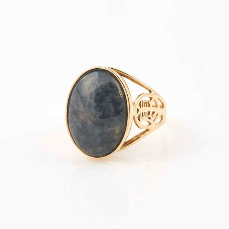 14k gold and stone ring