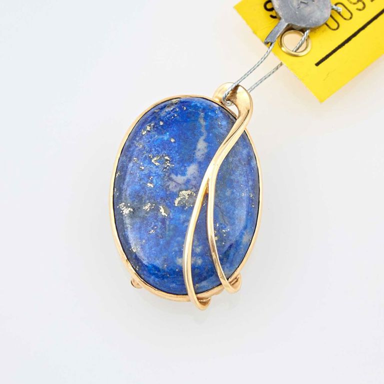 14k gold and stone brooch