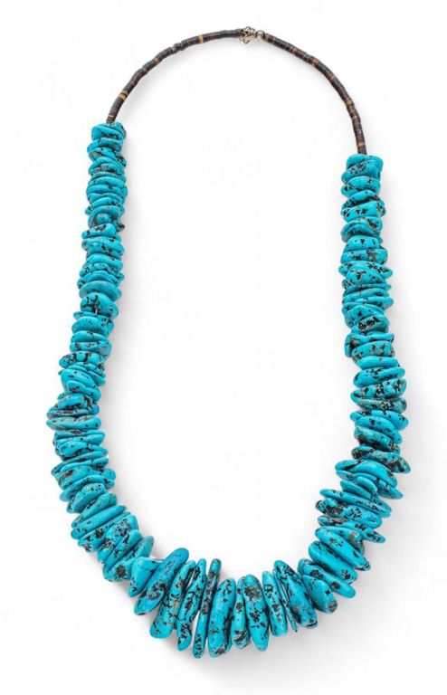 American graduated turquoise stone beaded necklace