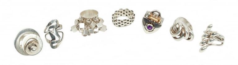 Mexican 925 silver ring grouping