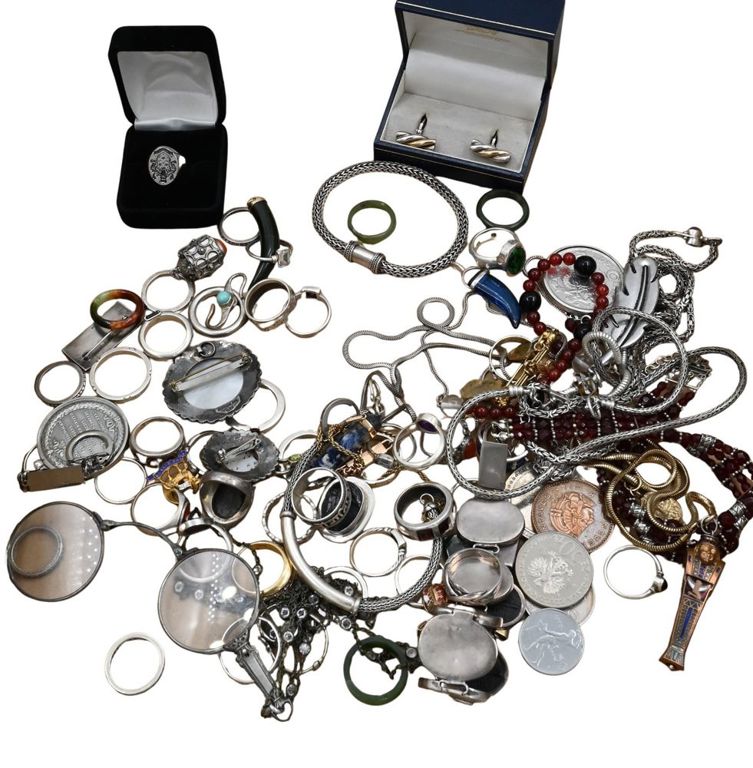 Mostly sterling silver jewellery