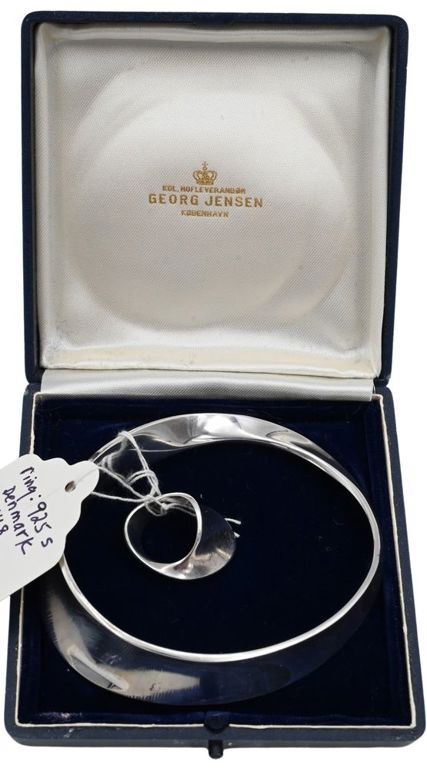 Sterling silver bracelet and ring