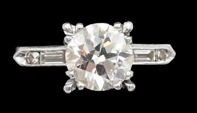 Platinum diamond engagement ring