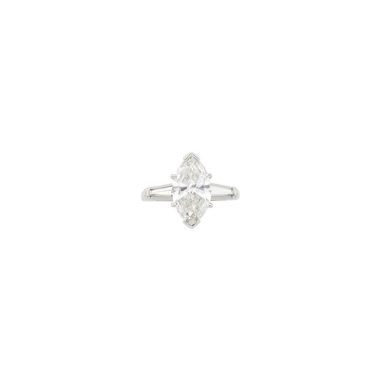Platinum ring with diamond