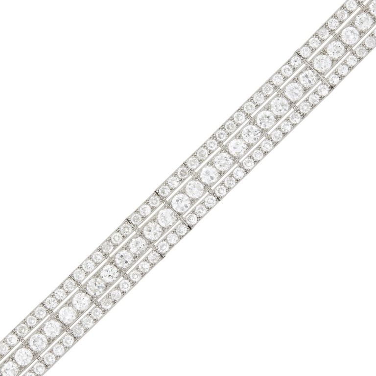 Platinum diamond bracelet