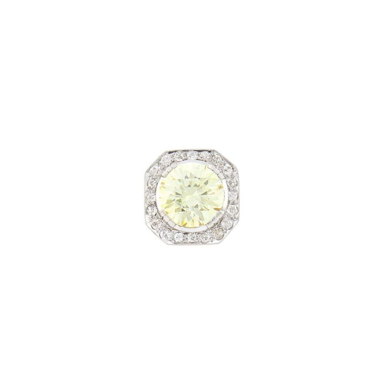 Gold platinum diamond ring