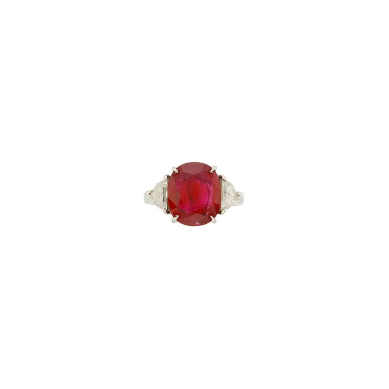 Christopher Walling platinum ruby diamond ring