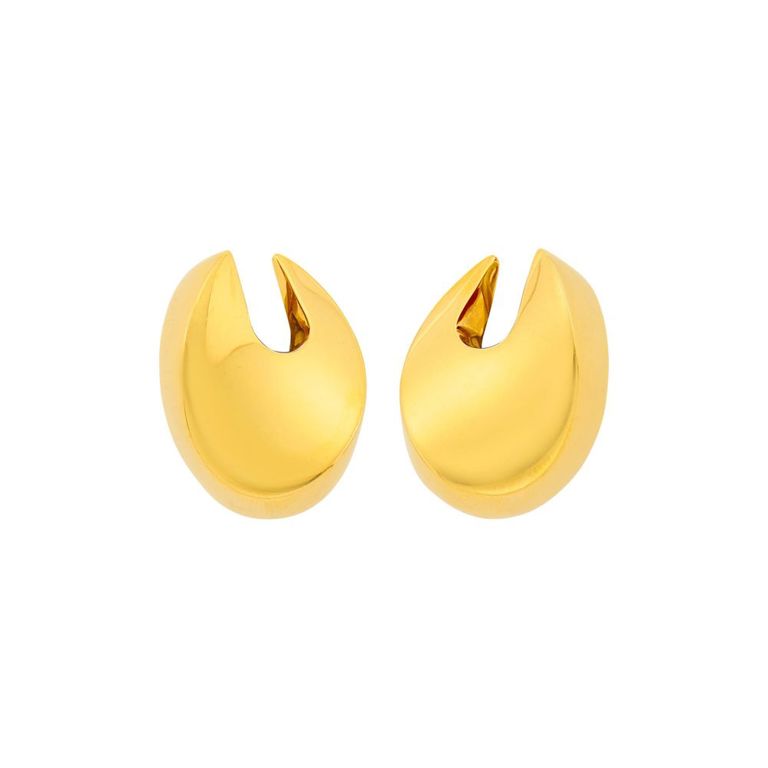 18k gold earclips