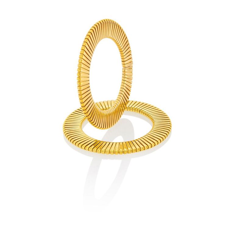 18k gold and rose gold bangle bracelets