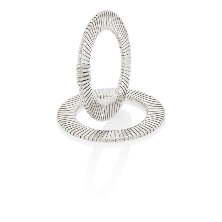18k white gold bangle bracelets with diamond