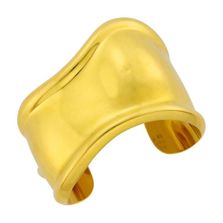 18k gold 'Bone' cuff bangle bracelet