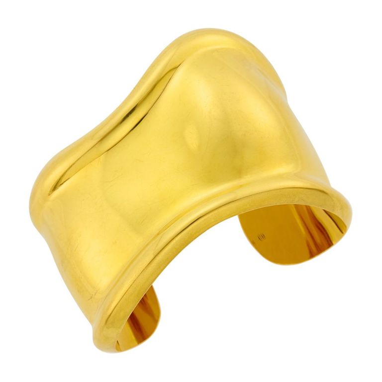 18k gold 'Bone' cuff bangle bracelet