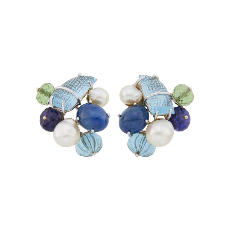 18k white gold earrings