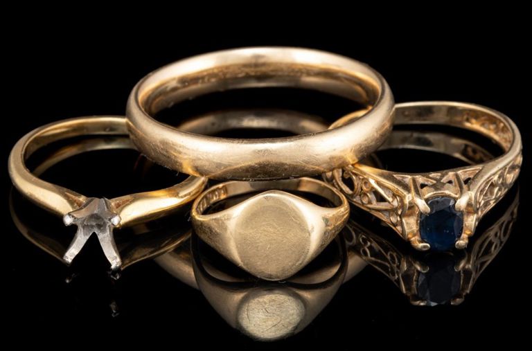 Antique/vintage 14k and 18k yellow gold rings