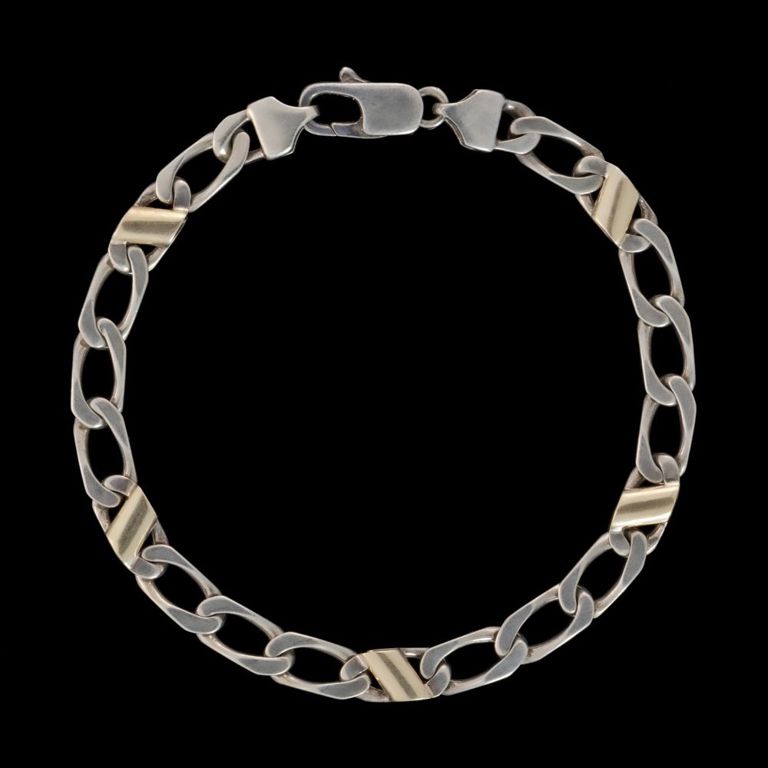 Vintage Tiffany & Co. 18k gold and sterling silver curb chain bracelet