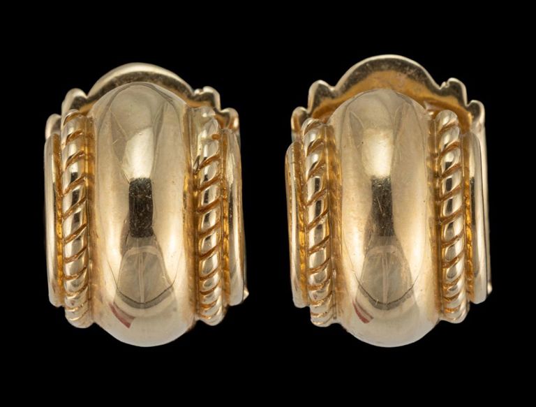 14k yellow gold hoop earrings