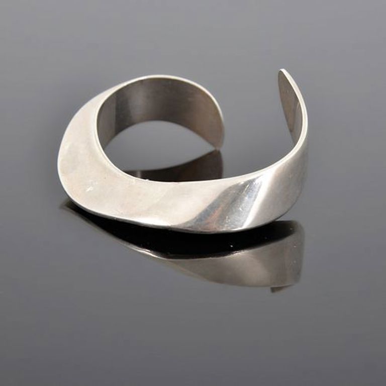 Sterling silver swirl cuff bracelet