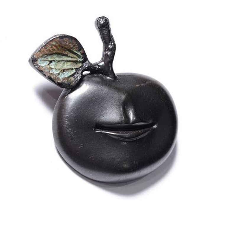 Claude Lalanne Pomme Bouche bronze brooch