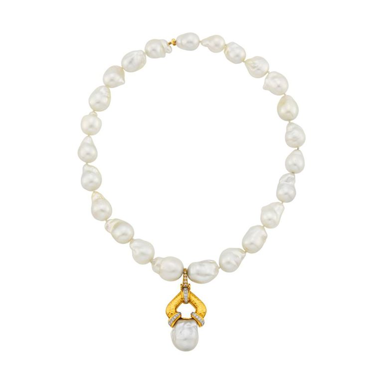 Baroque South Sea cultured pearl necklace