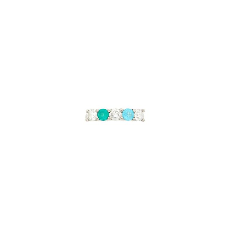 Platinum, Paraíba tourmaline and diamond ring