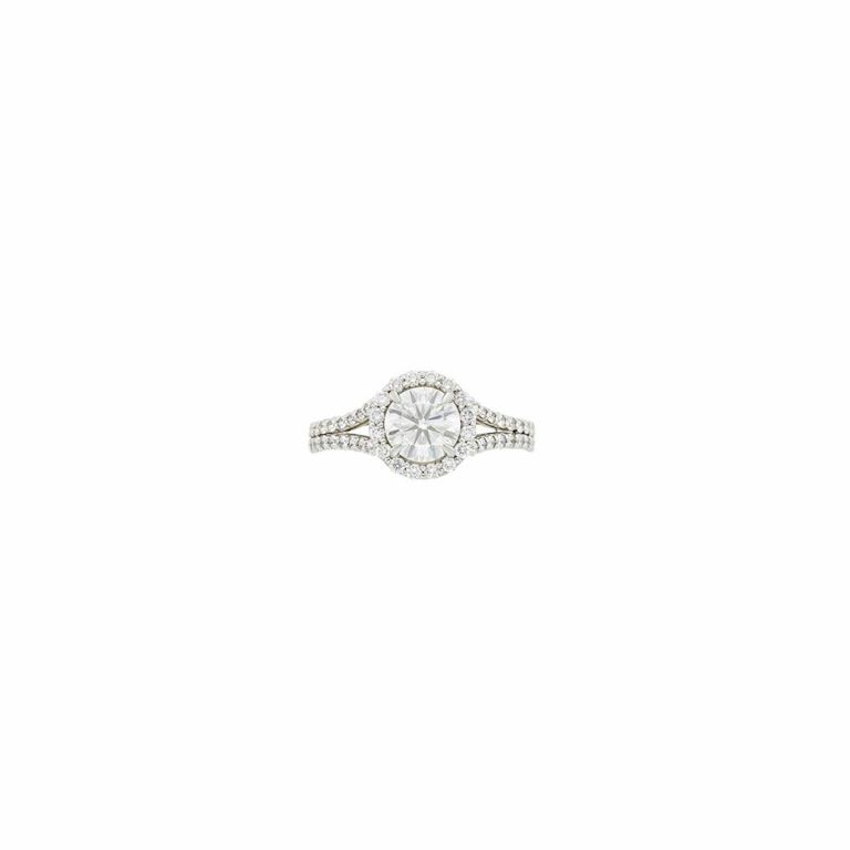 Platinum and diamond ring