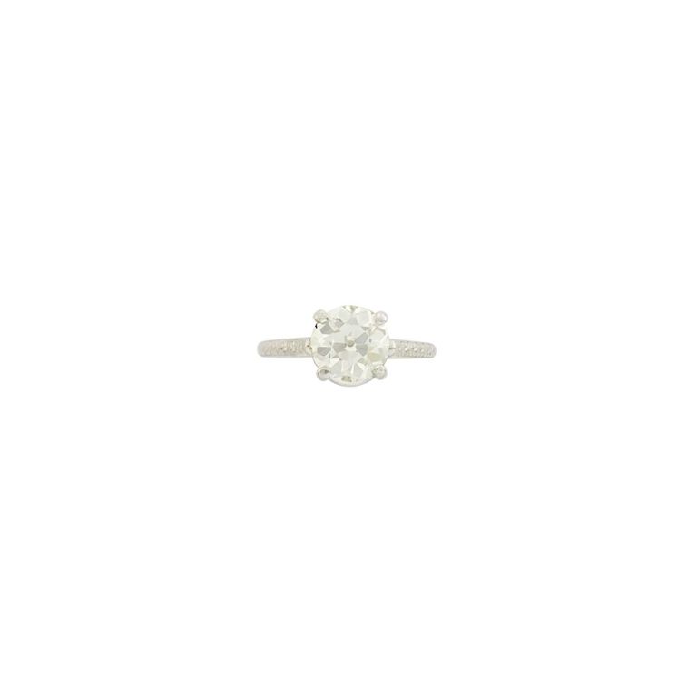Silver and diamond ring