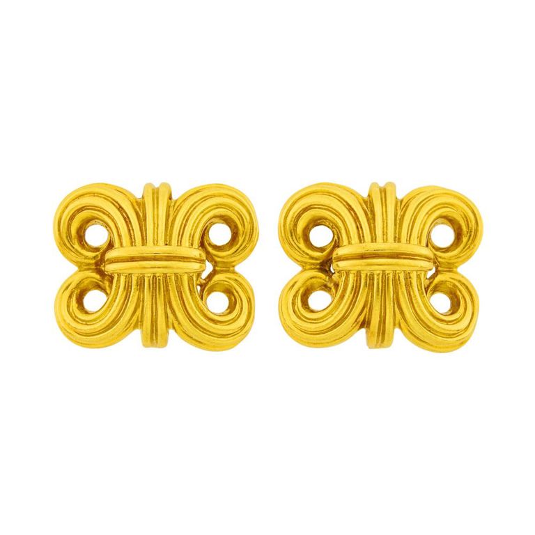 Lagos high karat gold earclips