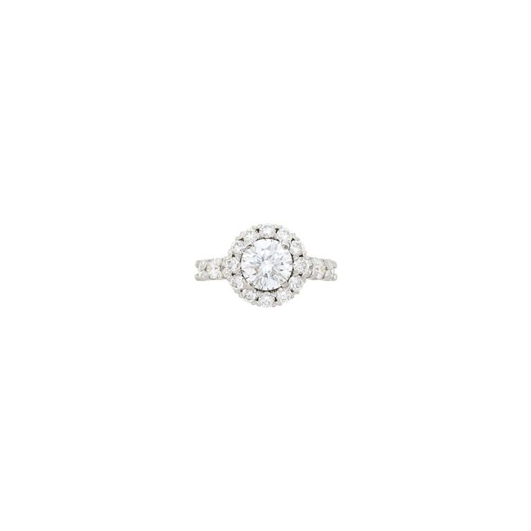 Platinum and diamond ring